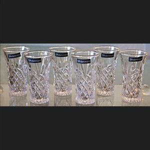 GODINGER DUBLIN CRYSTAL VODKA SHOOTERS SET OF 6